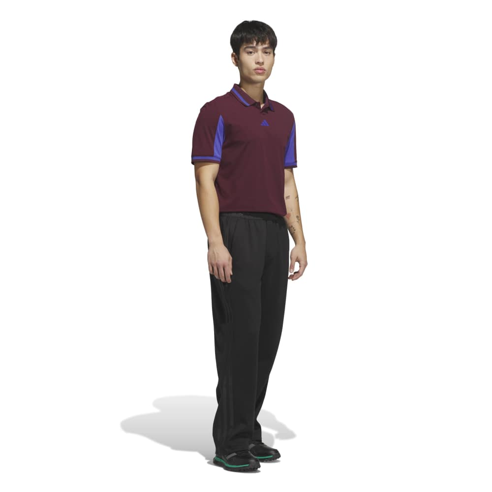 adidas BTC Twistknit Golf Polo Shirt - Maroon / Dual Indigo