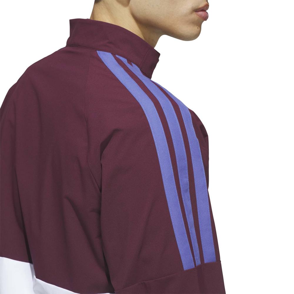 adidas Golf BTC Full Zip Windbreaker - White / Maroon