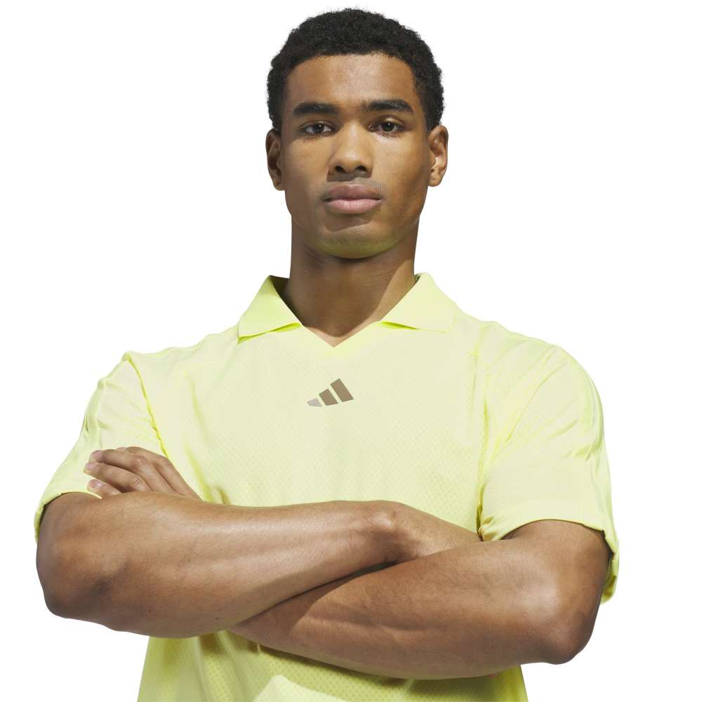 adidas BTC Climacool Golf Polo Shirt - Frozen Lemon