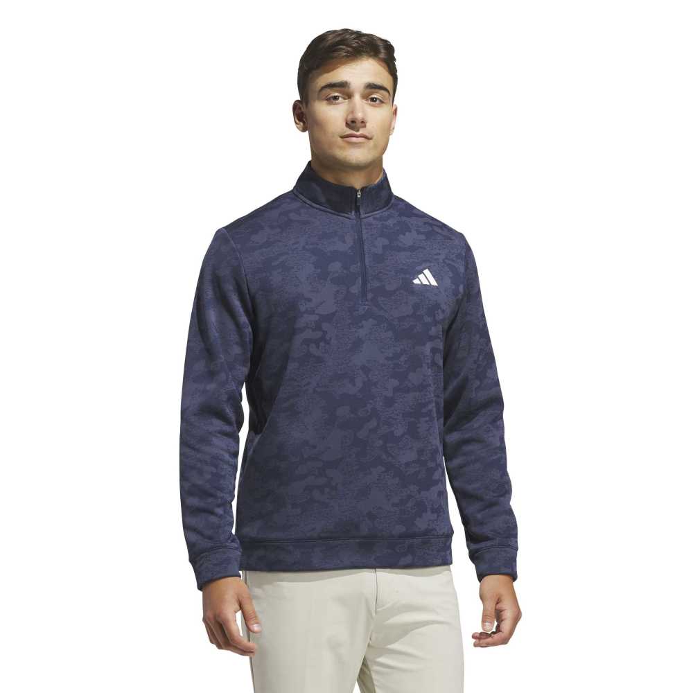 adidas Golf Ultimate365 DWR 1/4 Zip Mid Layer - Collegiate Navy