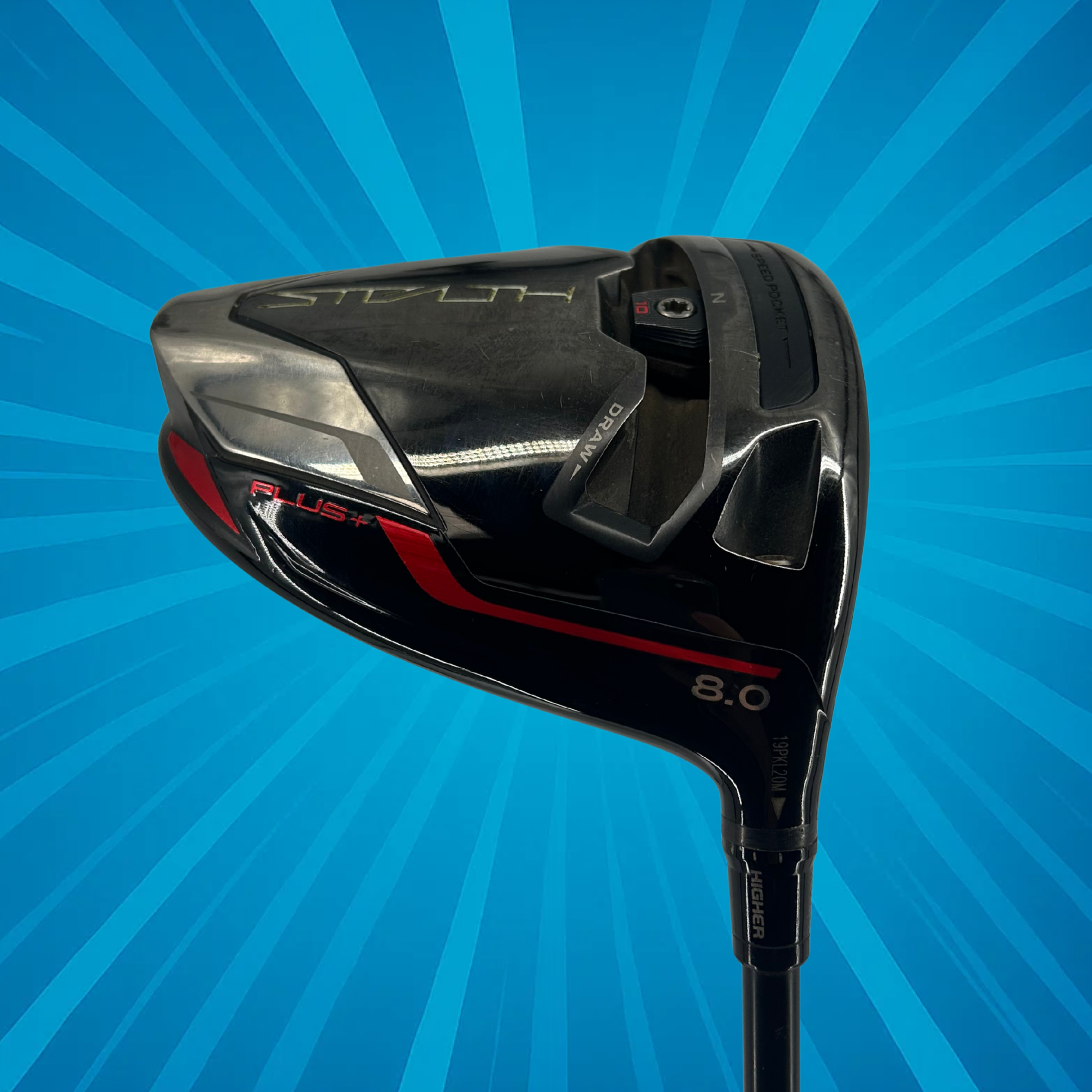 TaylorMade Stealth Plus Driver / 8.0 Degree / Raijin VA Black / Stiff Flex