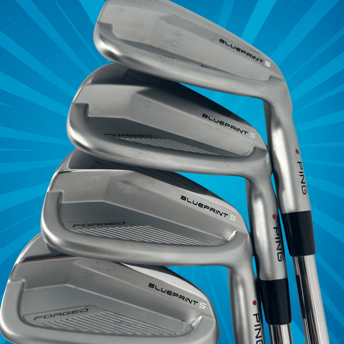 Ping Blueprint S Irons / 4 - PW / Red Dot / Project X 6.5 X - Stiff Flex Shaft (Upcharge Shaft) - Ping