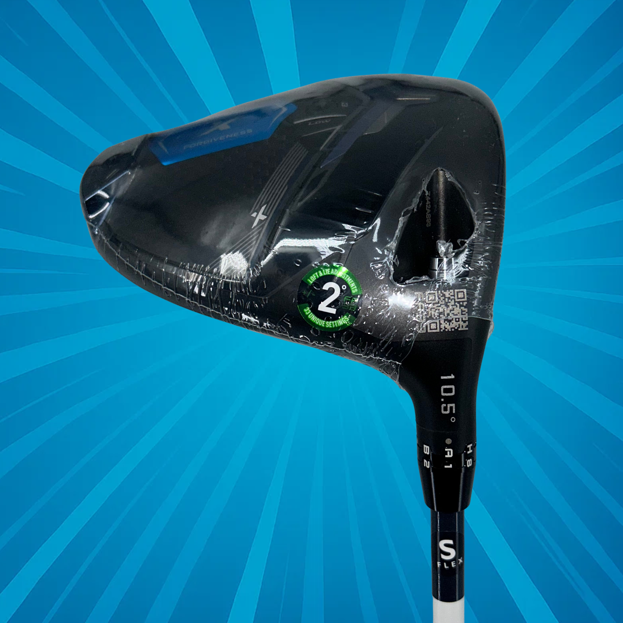 Cobra DS Adapt X Driver / 10.5 Degree / Denali Blue 60g 6.0 / Stiff Flex