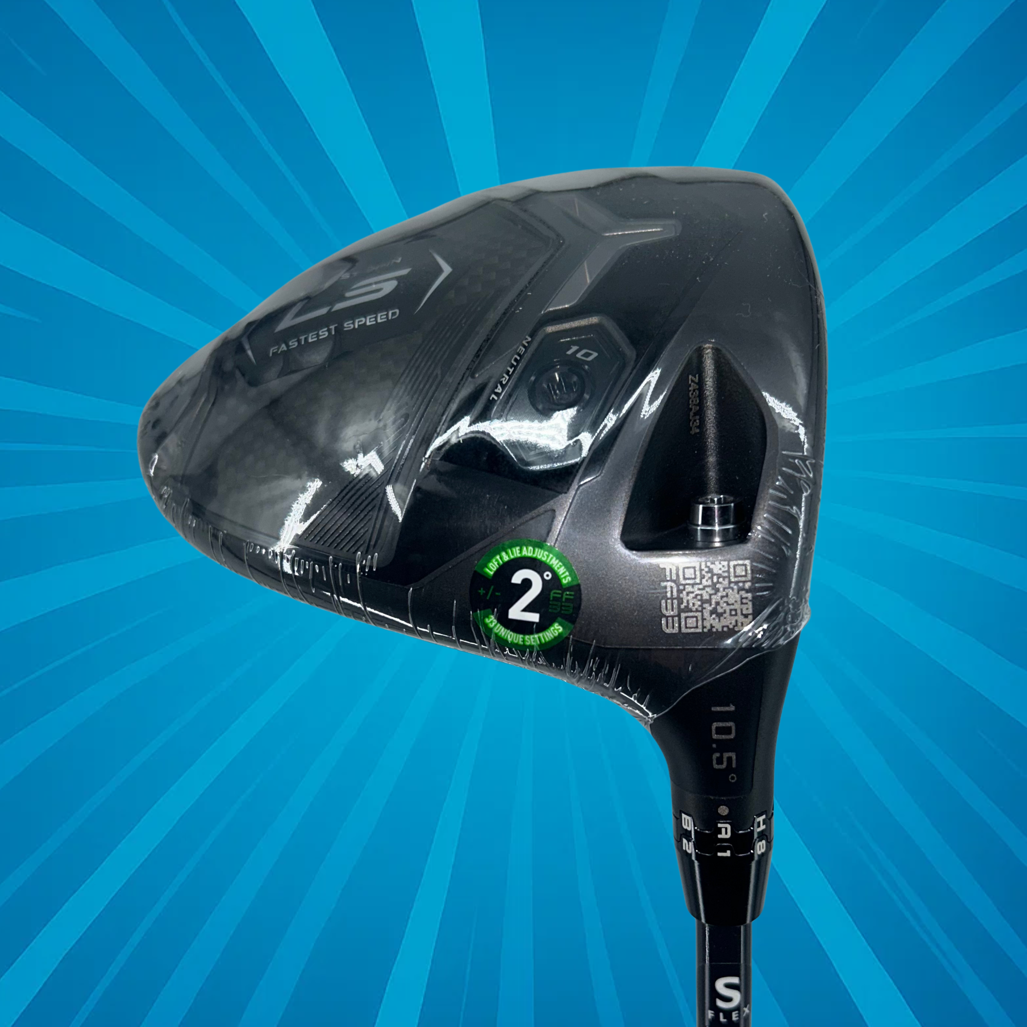 Cobra DS Adapt LS Driver / 10.5 Degree / Denali Black 60g 6.0 / Stiff Flex