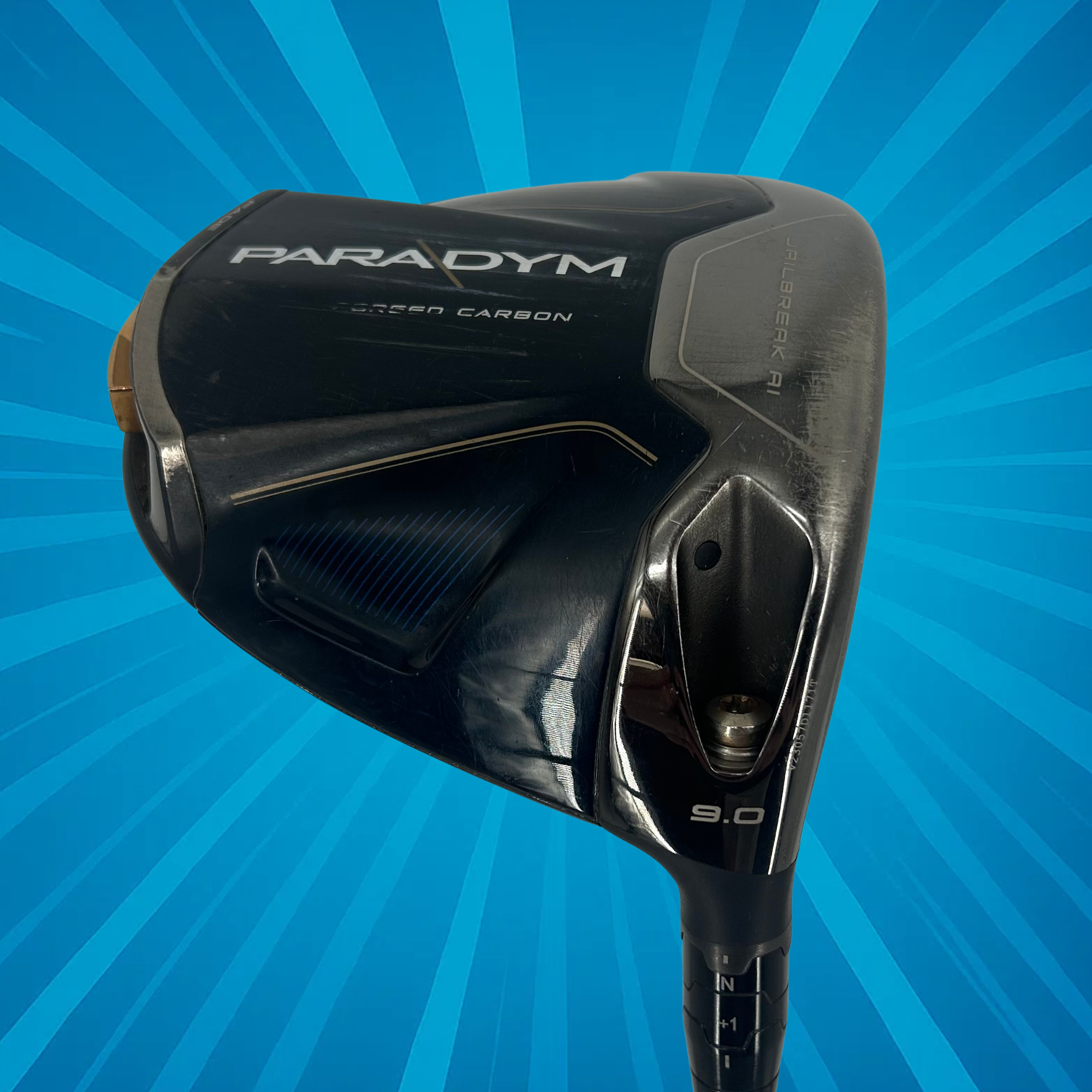 Callaway Paradym Driver / 9.0 Degree / HZRDUS White 6.0 60G / Stiff Flex Shaft