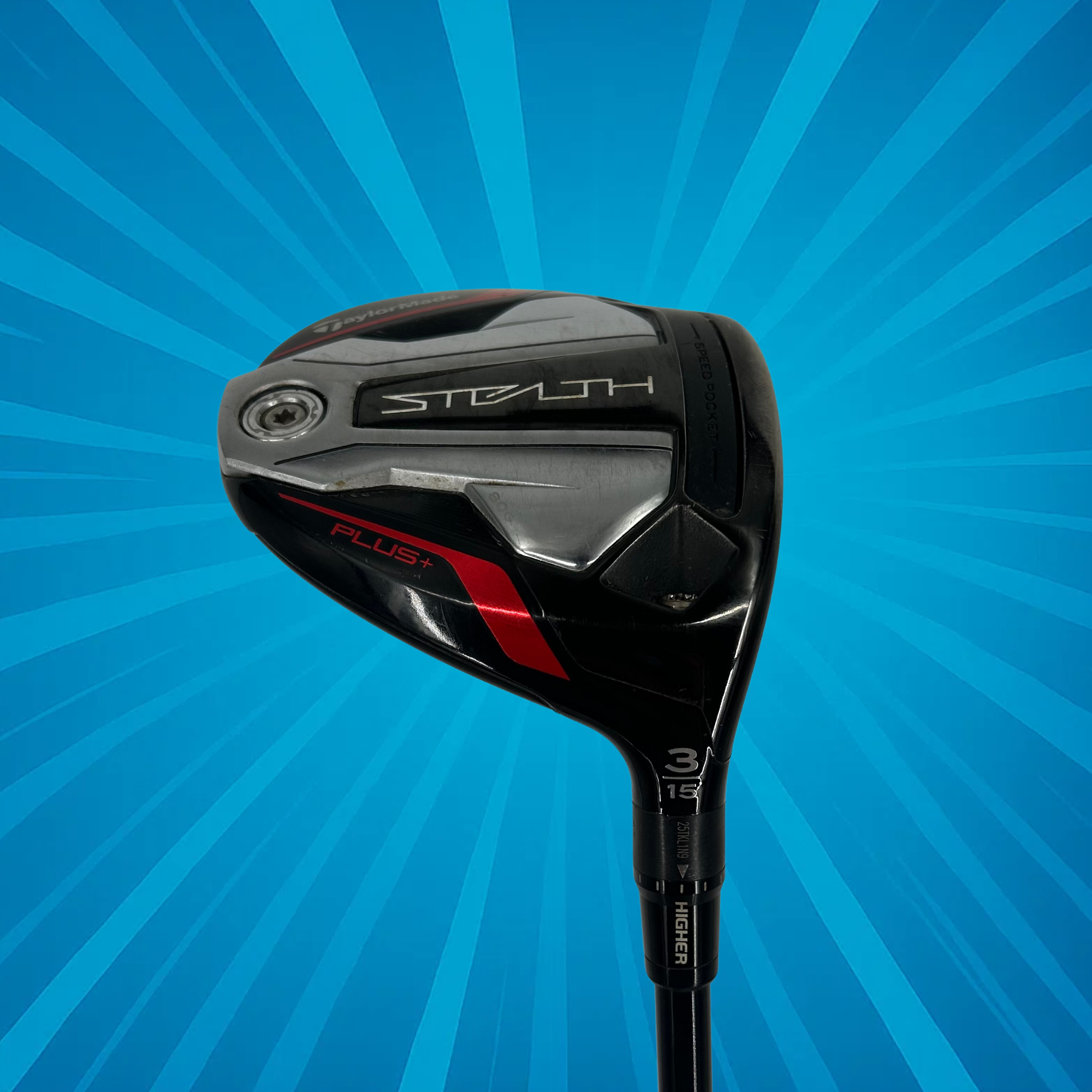 TaylorMade Stealth Plus 3 Wood / 15 Degree / HZRDUS RDX Smoke Red 6.0 / Stiff Flex