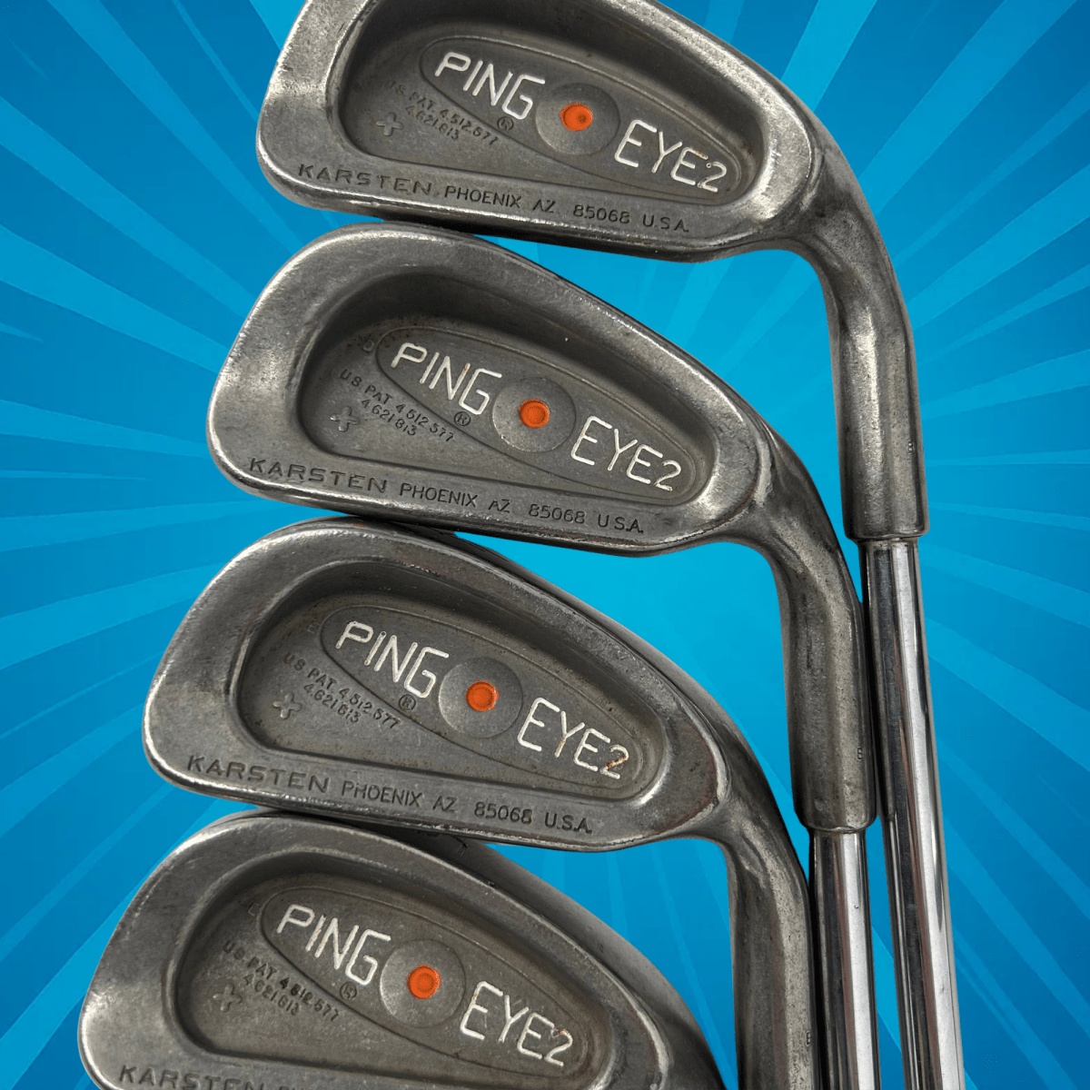 Ping EYE2 Irons / 2 - 9 Iron / Orange Dot / Ping Karsten Regular Shaft - Ping
