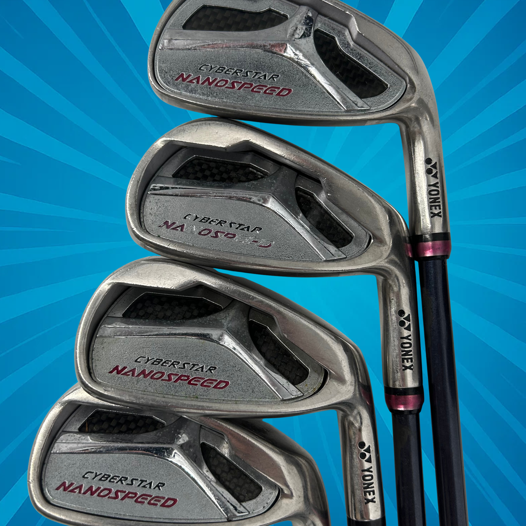 Yonex Cyberstar Nanospeed Ladies Irons / 5-SW / Yonex Nanospeed 70 Ladies CFS Shafts