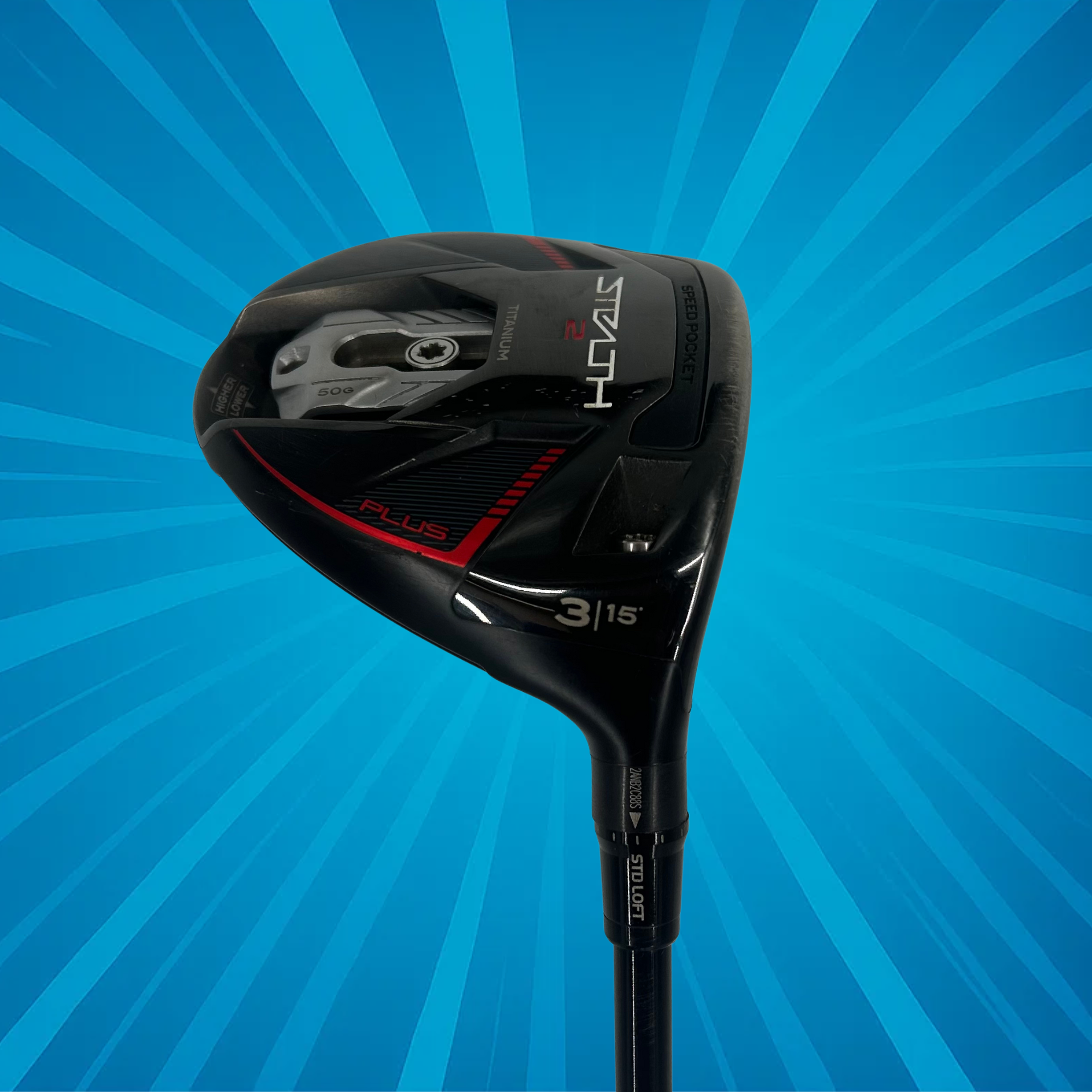 TaylorMade Stealth 2 Plus 3 Wood / 15 Degree / Kai'li Red 75s Shaft / Stiff Flex