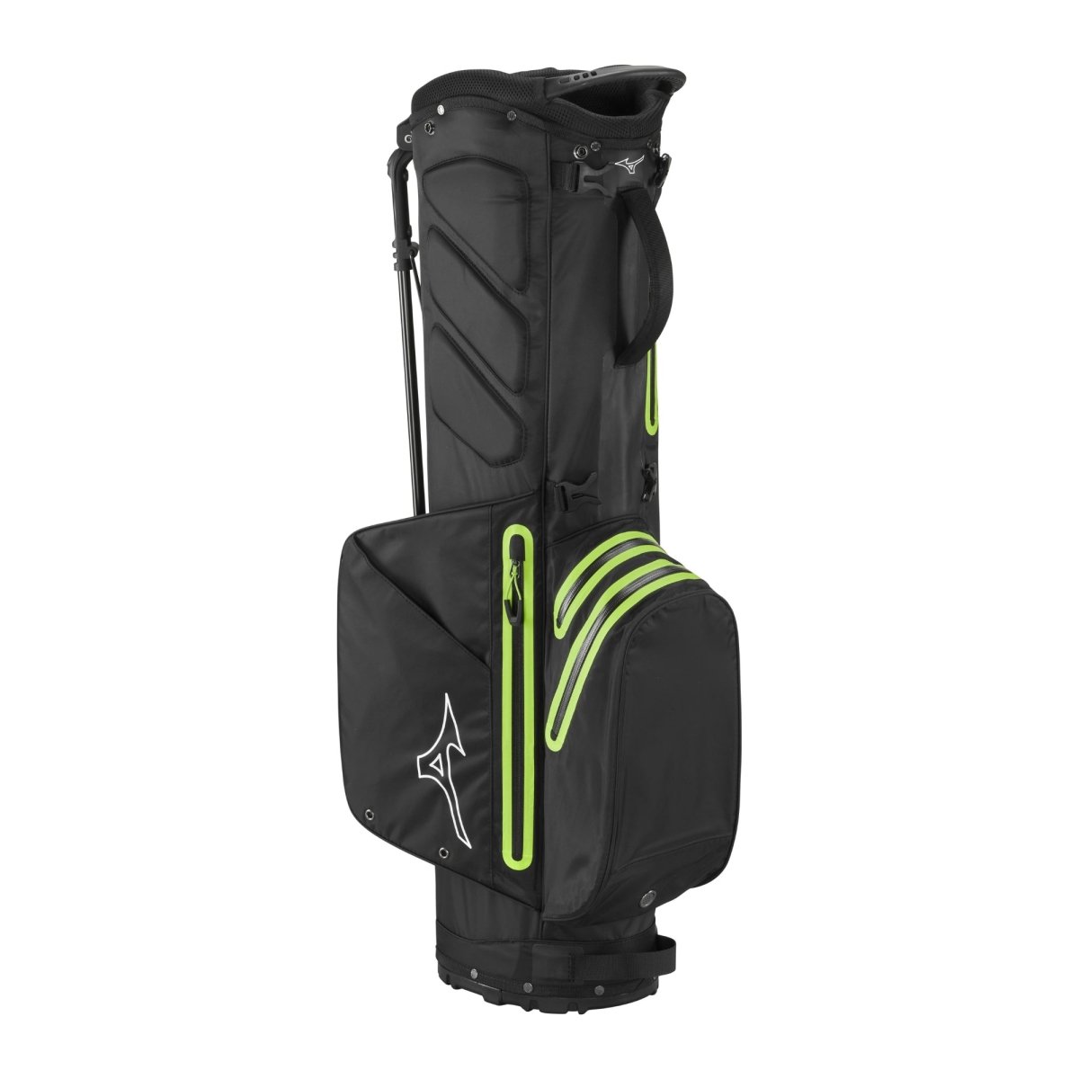 Mizuno BR - DRI Waterproof Golf Stand Bag - Black / Green - Mizuno