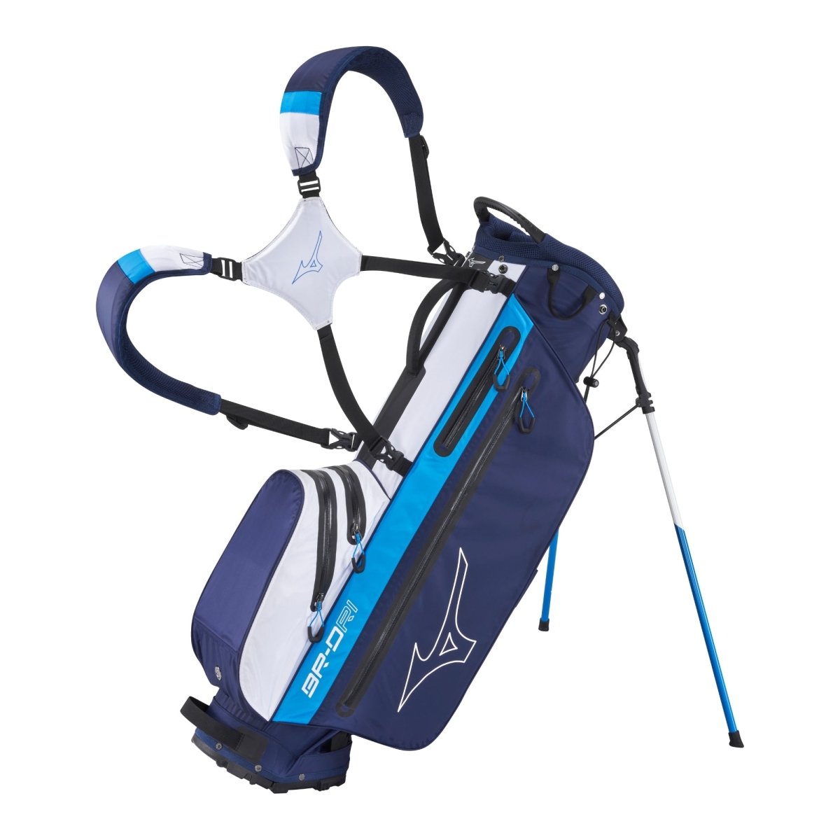Mizuno BR - DRI Waterproof Golf Stand Bag - Navy / Blue - Mizuno