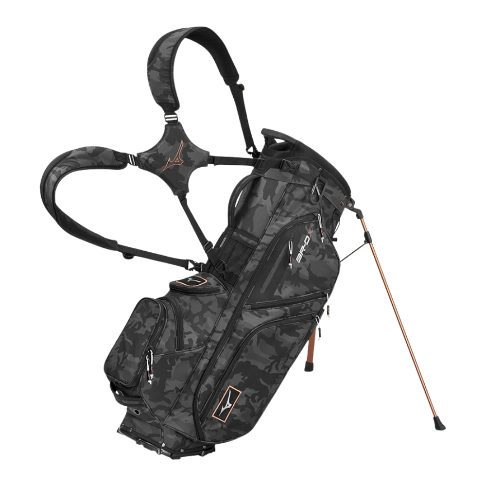 Mizuno BR-DX Golf Stand Bag - Black Camo / Copper