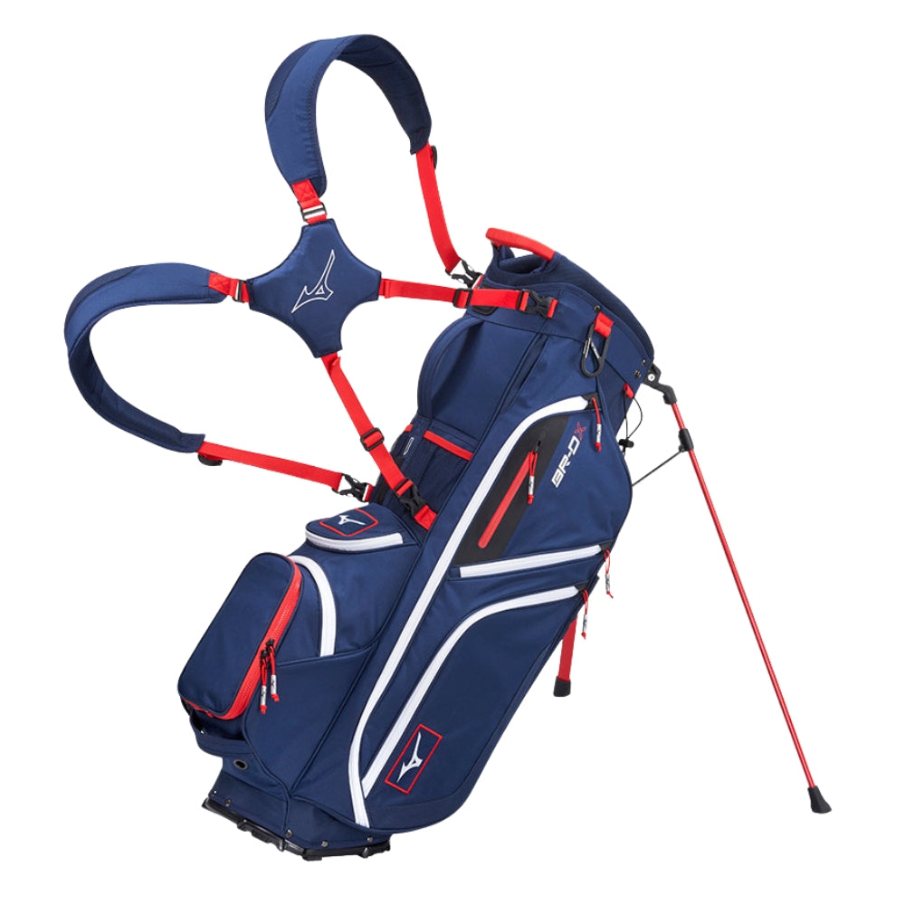 Mizuno BR-DX Golf Stand Bag - Navy / Red