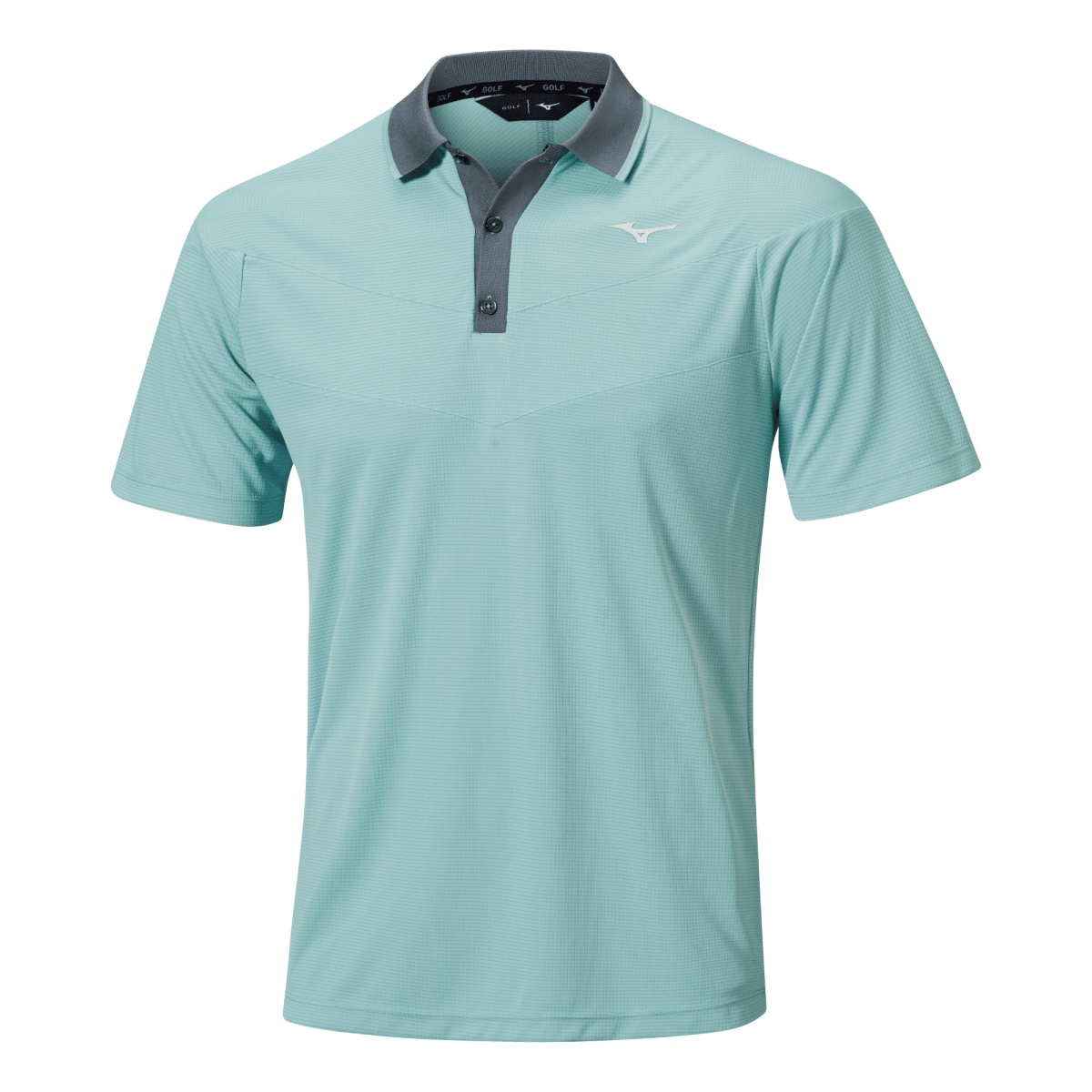 Mizuno Block Interlock Golf Polo Shirt - Aquifer - Mizuno
