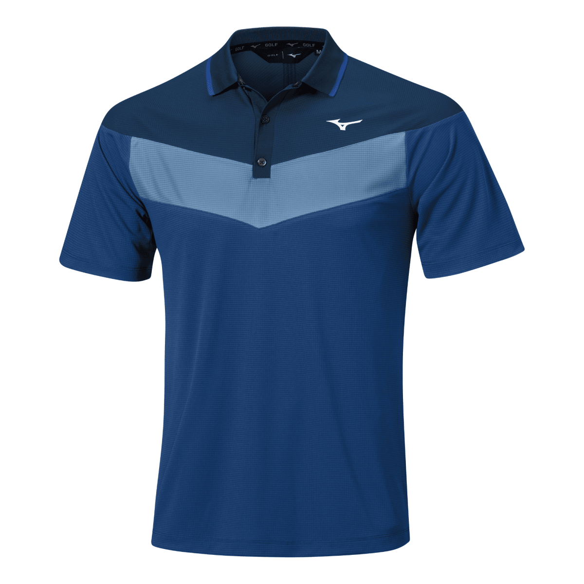 Mizuno Block Interlock Golf Polo Shirt - Surf The Web - Mizuno