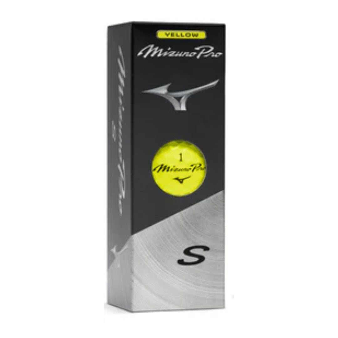 Mizuno Pro S Golf Balls - Yellow (3 Ball Sleeve)