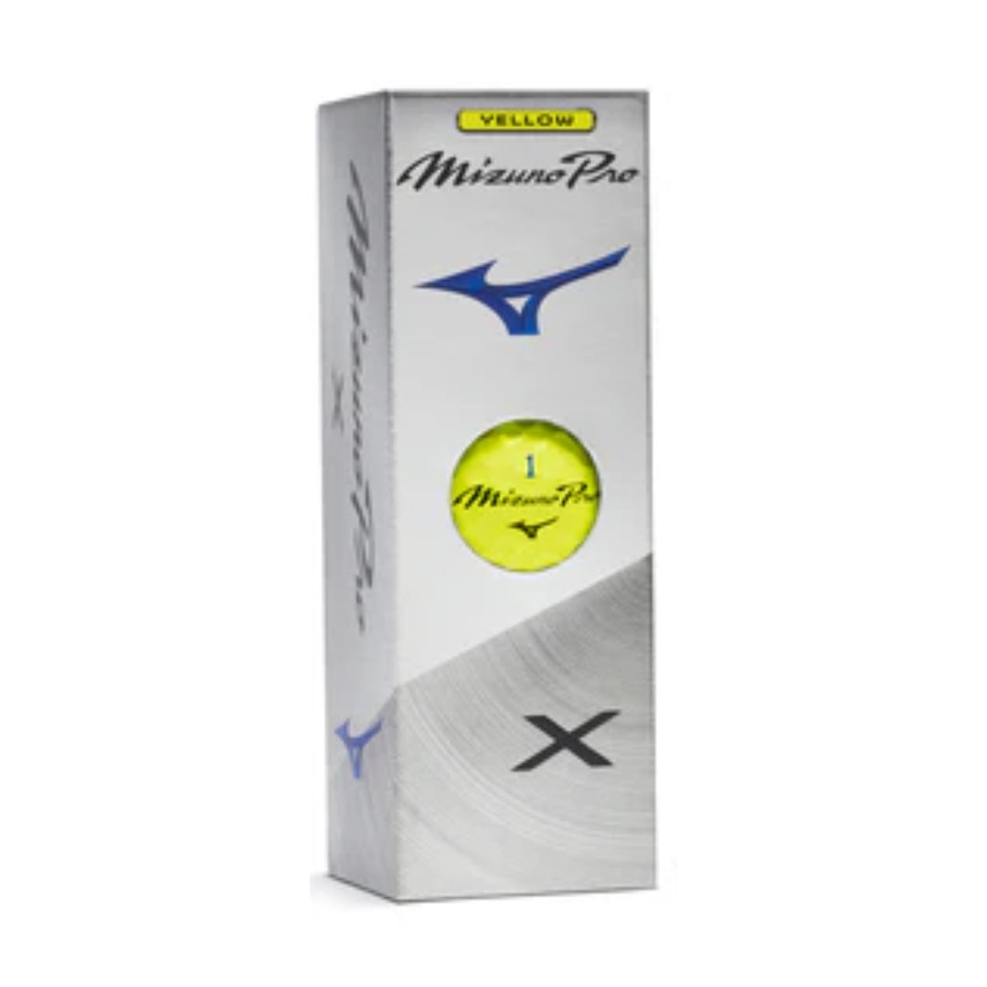 Mizuno Pro X Golf Balls - Yellow (3 Ball Sleeve)