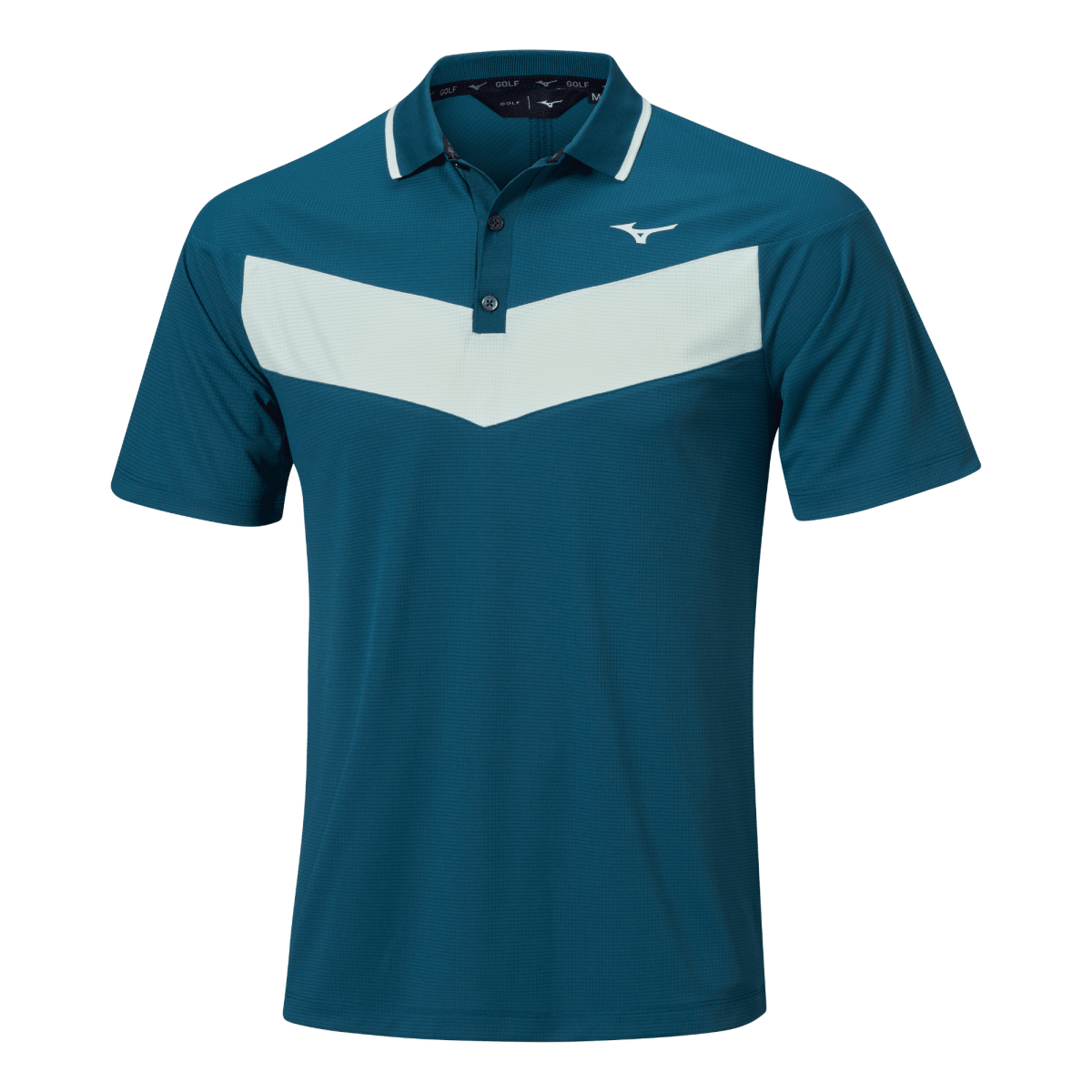 Mizuno Block Interlock Golf Polo Shirt - Sailor Blue - Mizuno