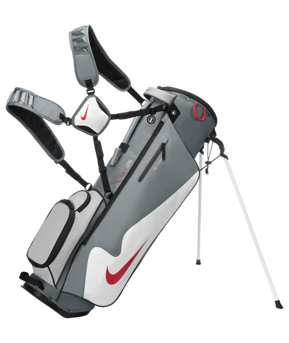 Nike Air Max Lite 2026 Golf Bag - Cool Grey / White / Fire Red - Nike Golf