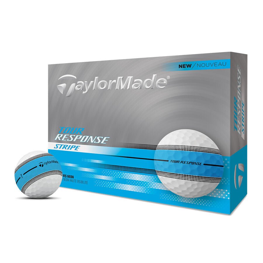 Taylormade Tour Resonse Stripe Neon Blue Golf Balls - TaylorMade