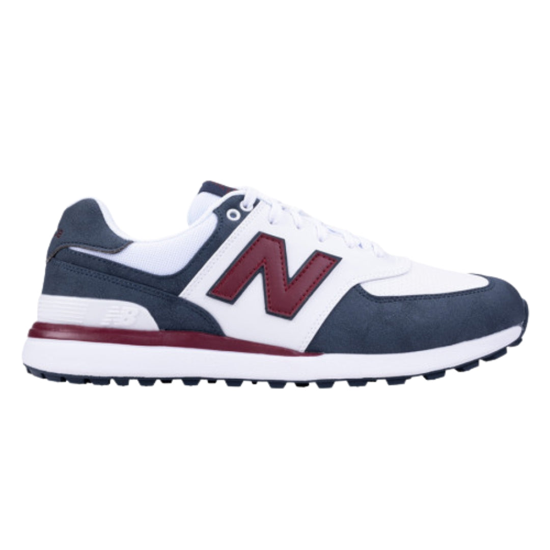 New Balance 574 Green V2 SL Spikeless Golf Shoe - Blue / White / Red