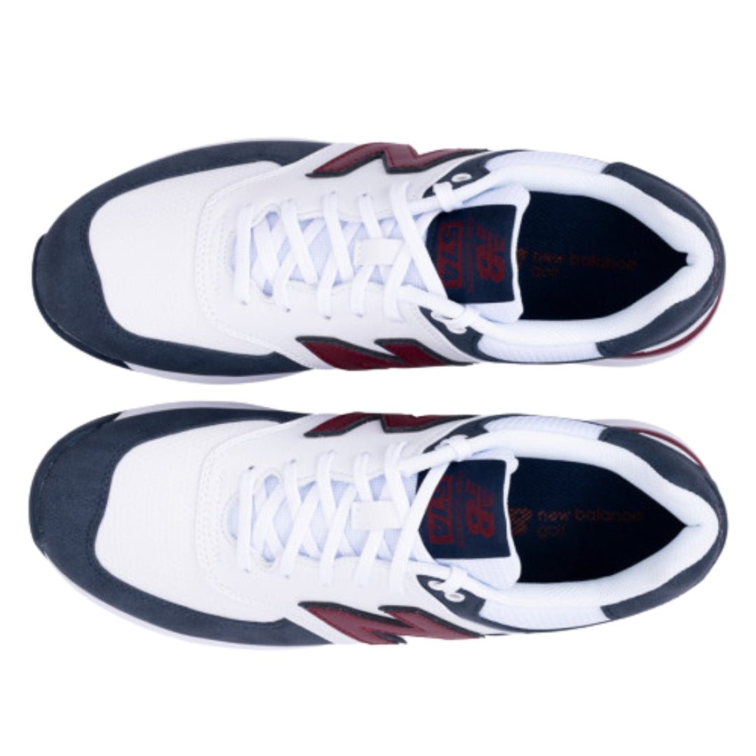 New Balance 574 Green V2 SL Spikeless Golf Shoe - Blue / White / Red - New Balance