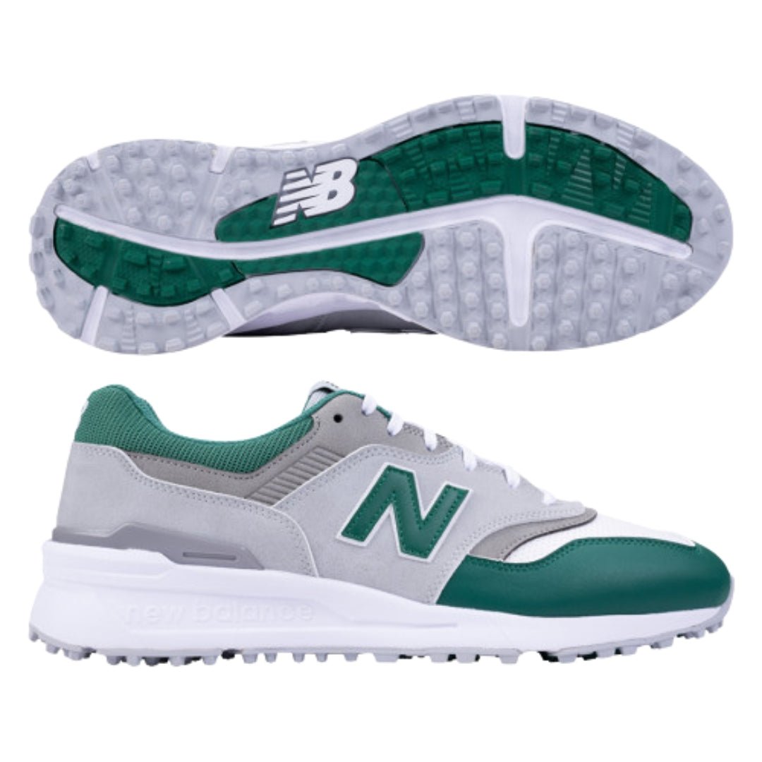 New Balance 997 SL Spikeless Golf Shoe - Grey / Green - New Balance