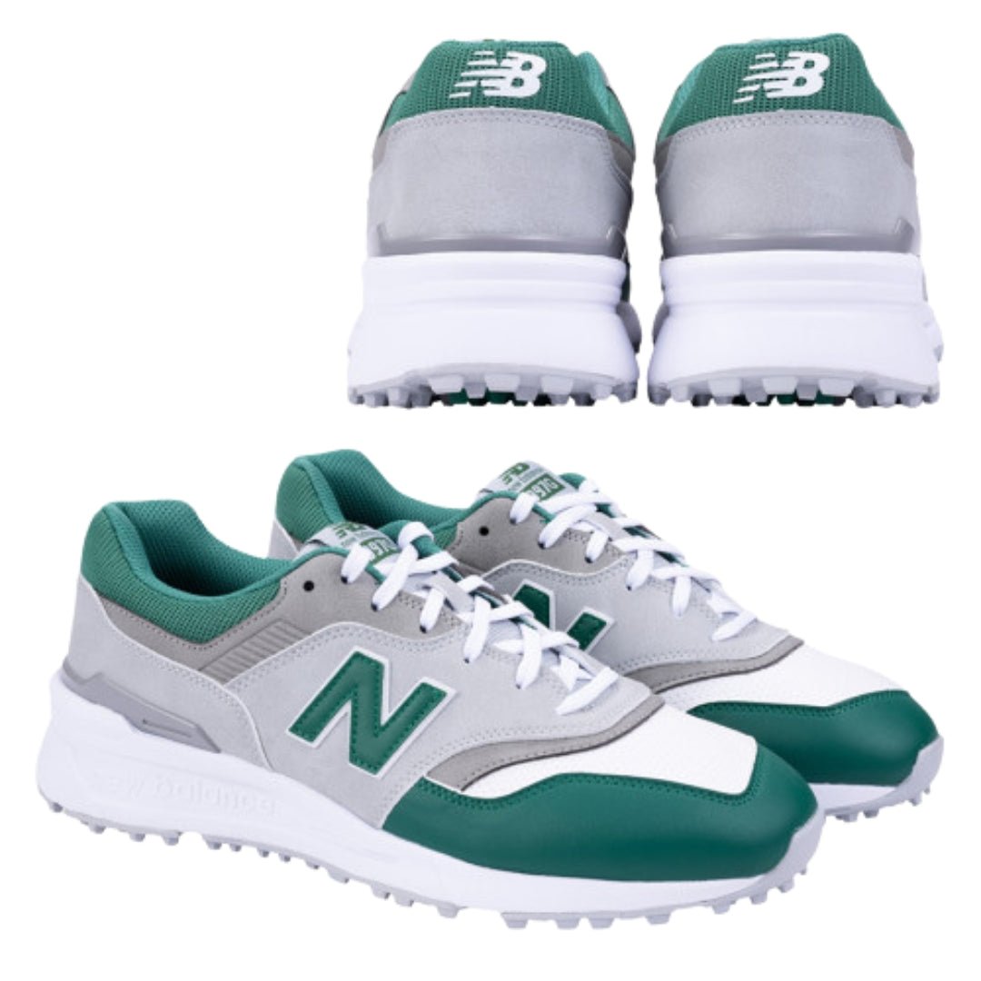New Balance 997 SL Spikeless Golf Shoe - Grey / Green - New Balance