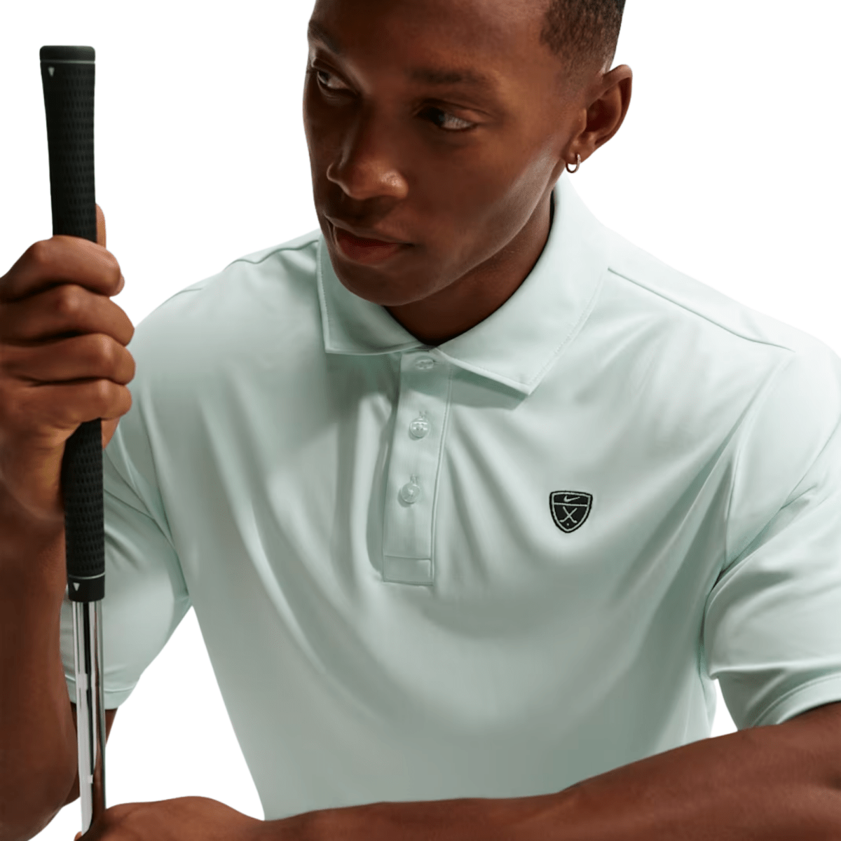 Nike Dri - Fit Par 5 Solid Mens Golf Polo Shirt - Barely Green - Nike Golf