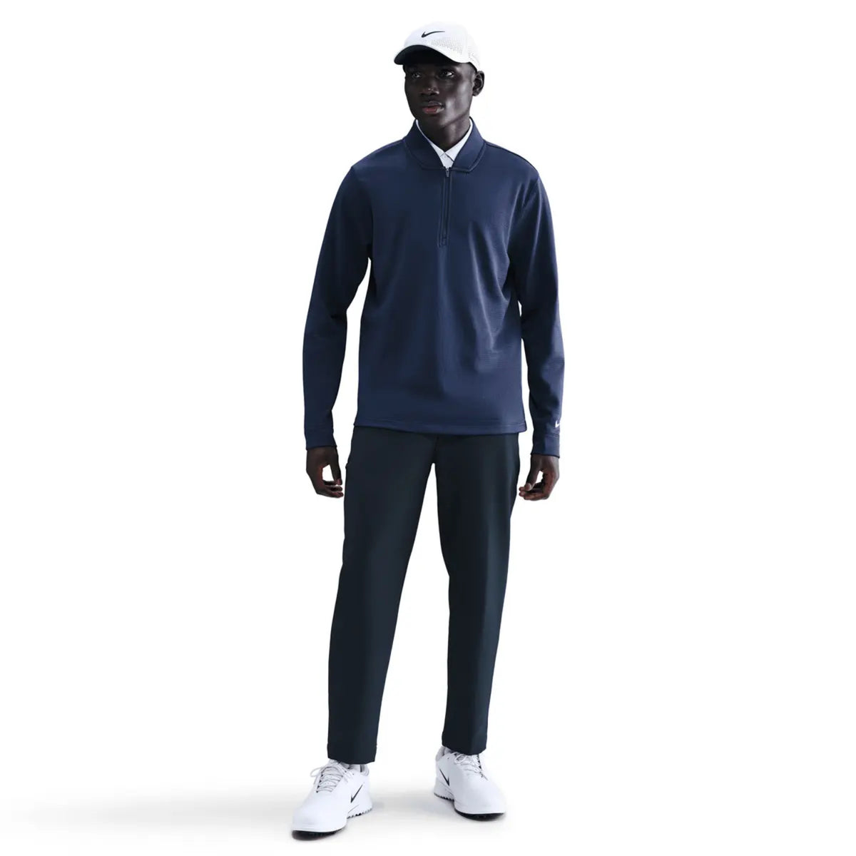 Nike Velocity Therma-FIT 1/2 Zip Golf Top - College Navy / White
