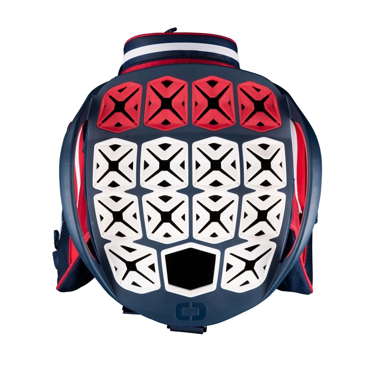 OGIO All Elements Silencer 2025 Cart Bag - Red/White/Blue - Ogio