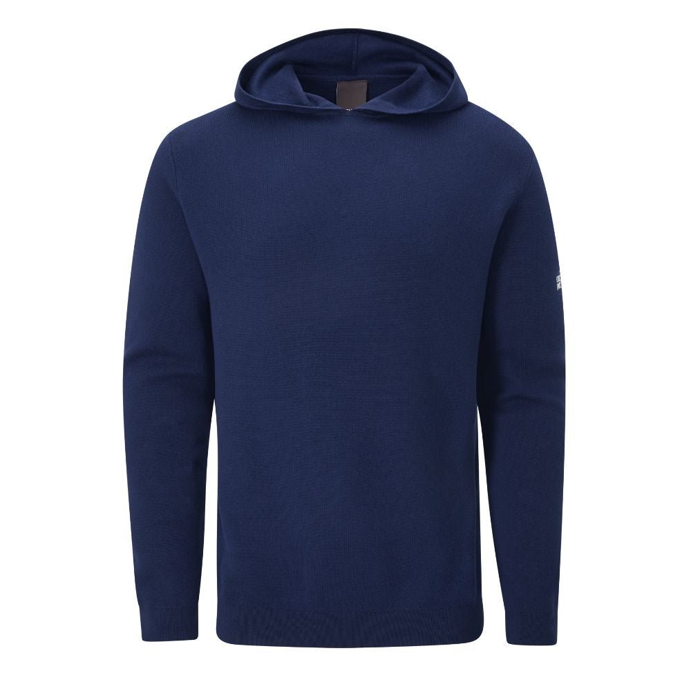 Oscar Jacobson Kennedy Knitted Golf Hoodie - Navy - Oscar Jacobson