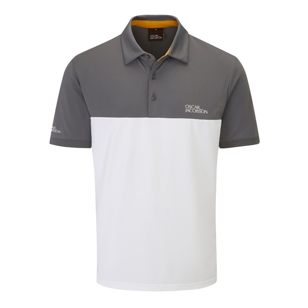 Oscar Jacobson Matley Polo Shirt - Pewter - Oscar Jacobson