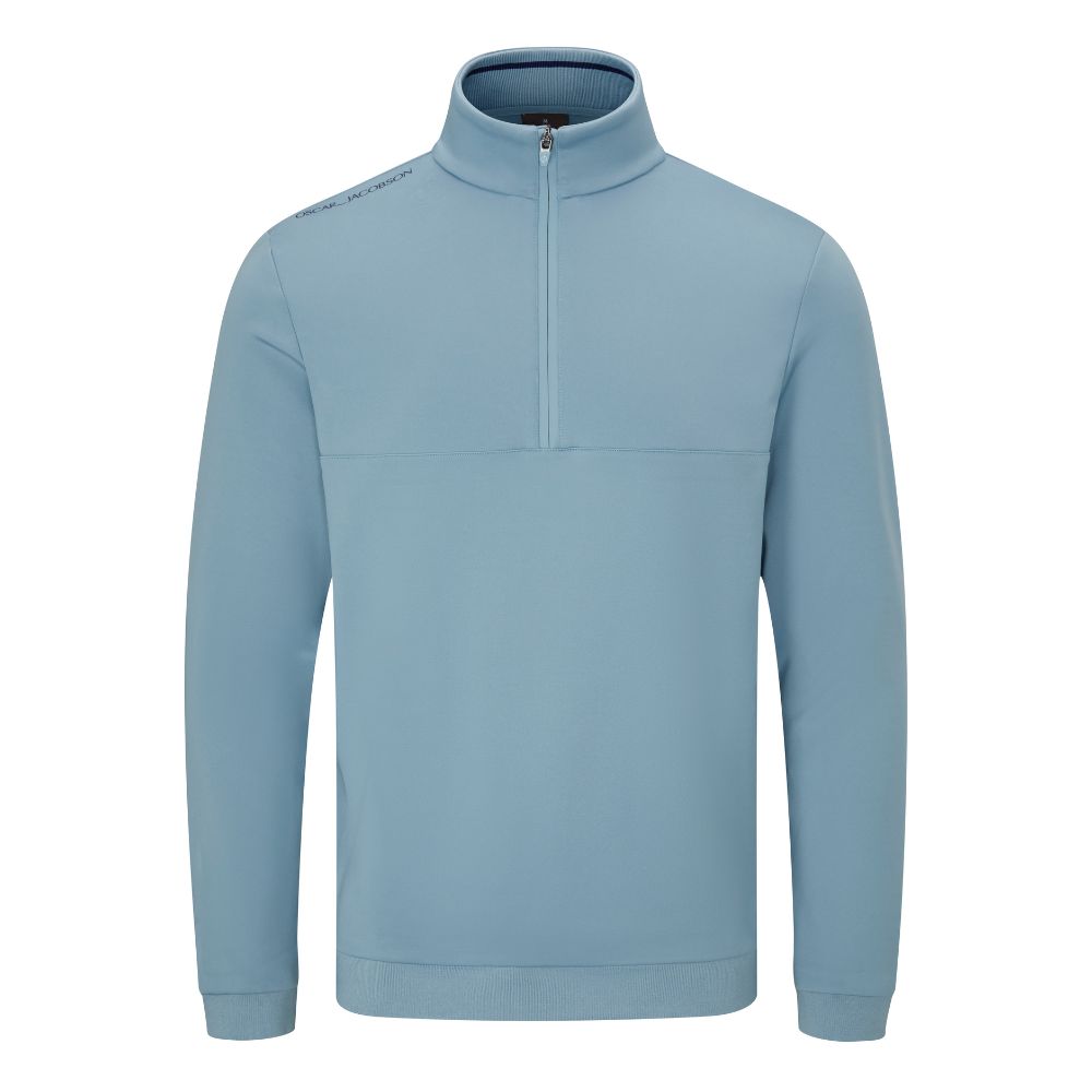 Oscar Jacobson Westland Quater Zip Pullover - Skyway