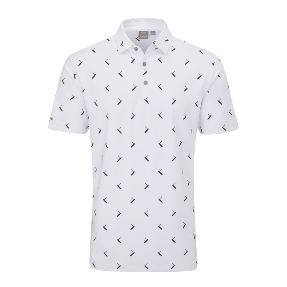 Ping Gold Putter Printed Mens Golf Polo