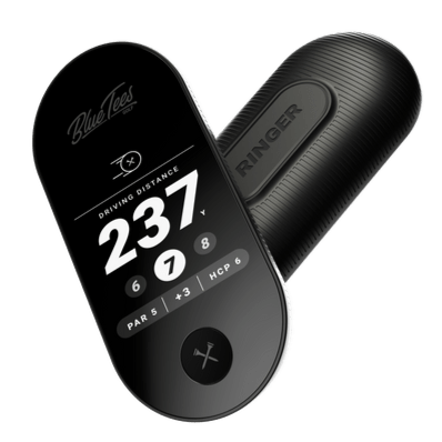Blue Tees Ringer Black Handheld Golf GPS - Blue Tees