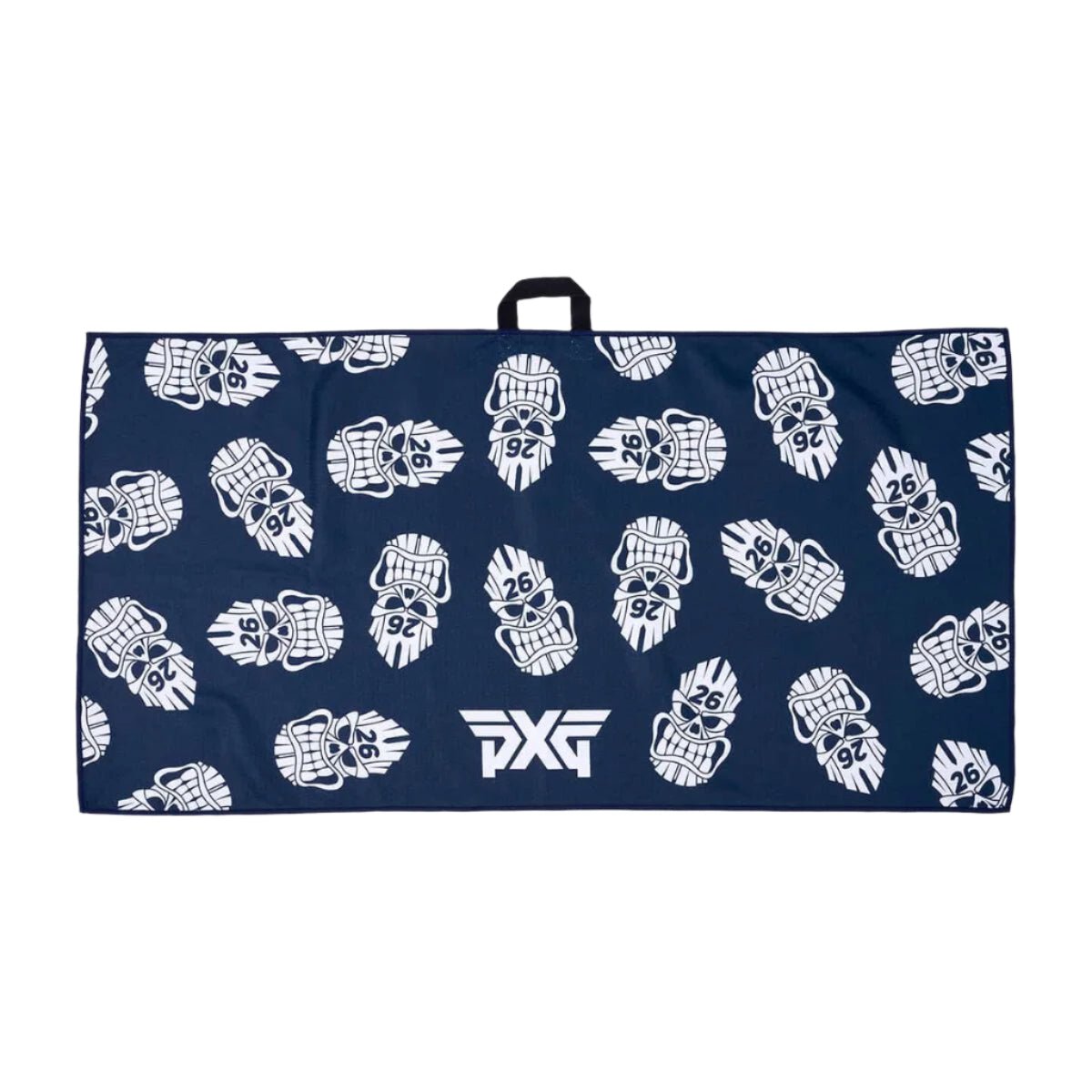 PXG Darkness Tiki Skull Players Towel - Navy/ White - PXG