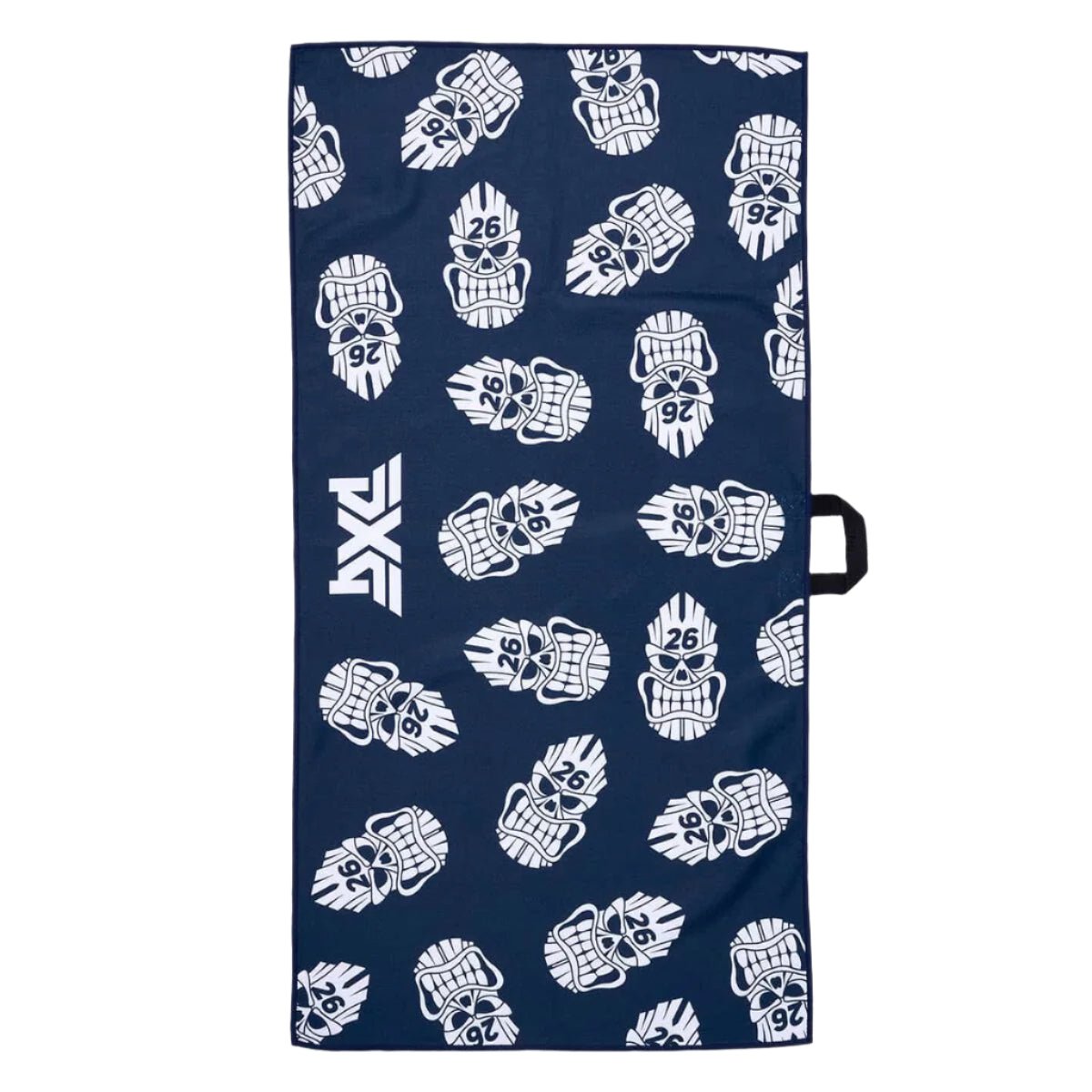PXG Darkness Tiki Skull Players Towel - Navy/ White - PXG