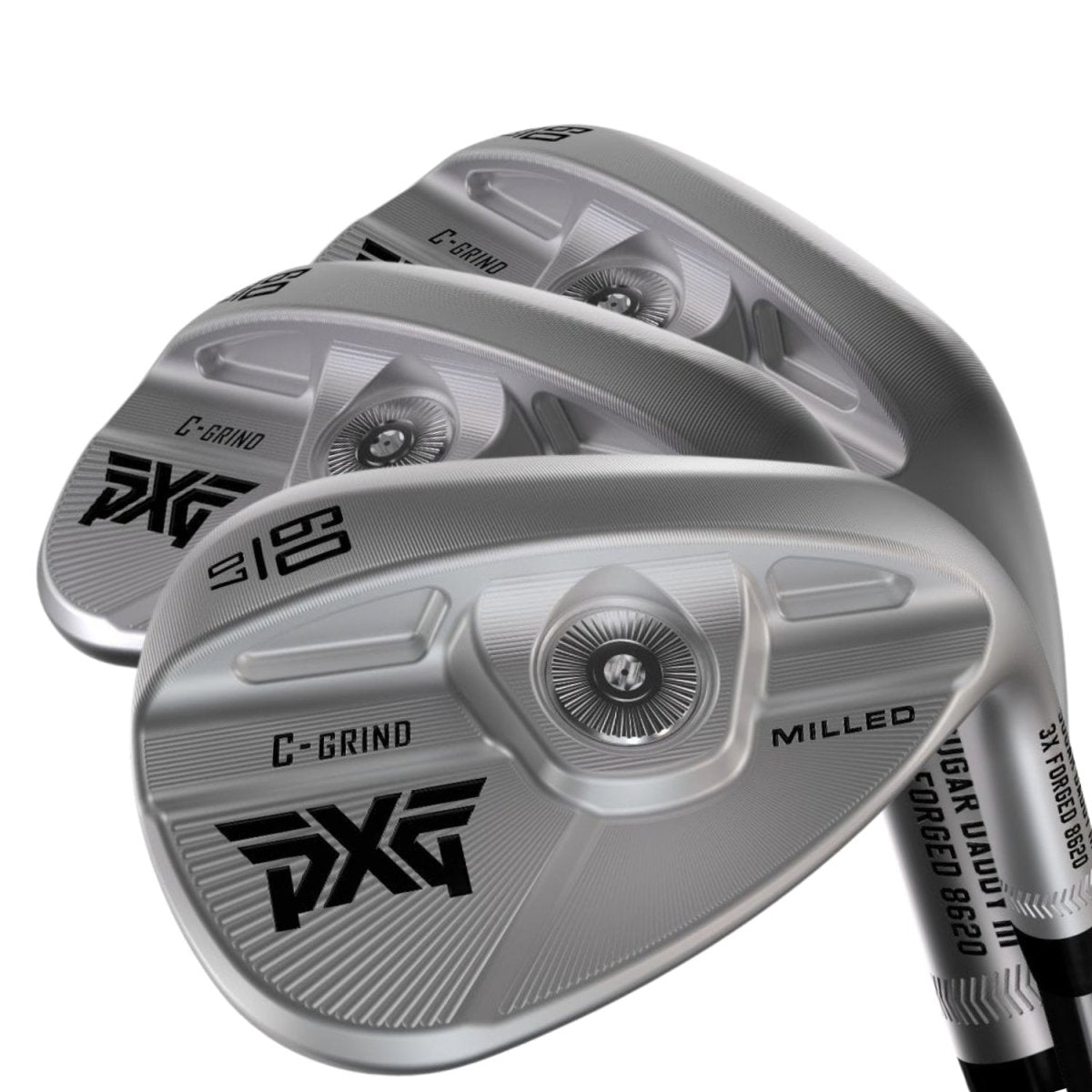 PXG Sugar Daddy III Milled Wedge Chrome Golf Wedge Bundle Set (3 Wedges) - Regular Flex - PXG