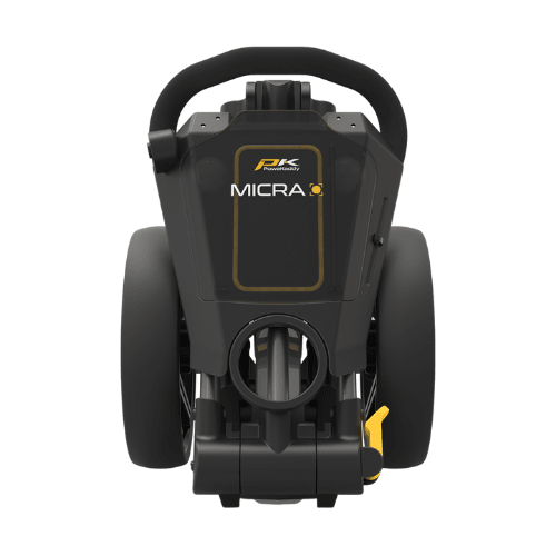 PowaKaddy Micra Push Trolley - Yellow / Gun Metal - PowaKaddy