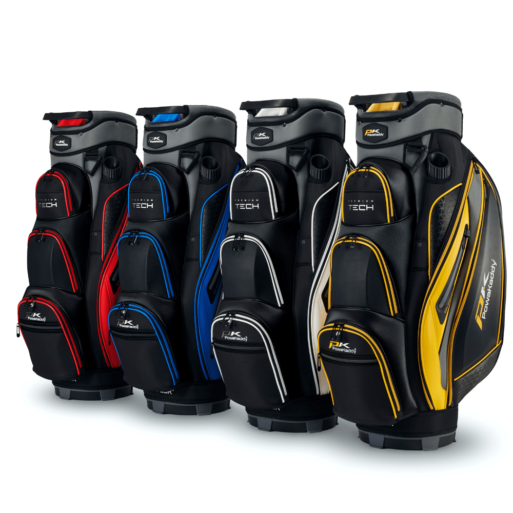 PowaKaddy Premium Tech Golf Bag - Gun Metal / Red - PowaKaddy