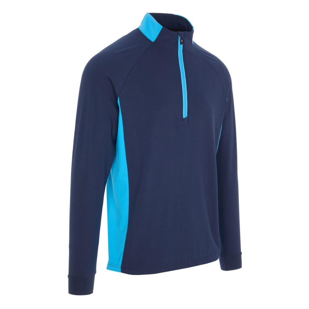 ProQuip Mens Jasper 1/4 Zip Golf Midlayer - Navy / Azure