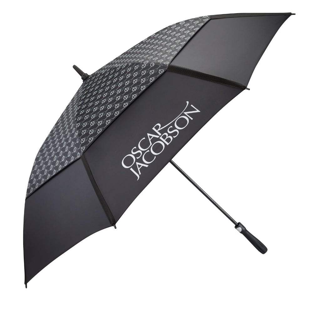 Oscar Jacobson Gio Print Dual Canopy Umbrella - Black - Oscar Jacobson