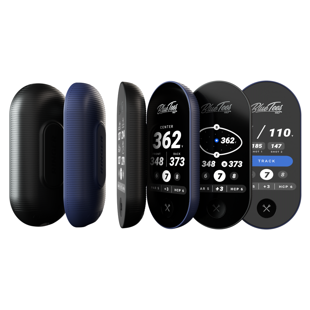 Blue Tees Ringer Black Handheld Golf GPS