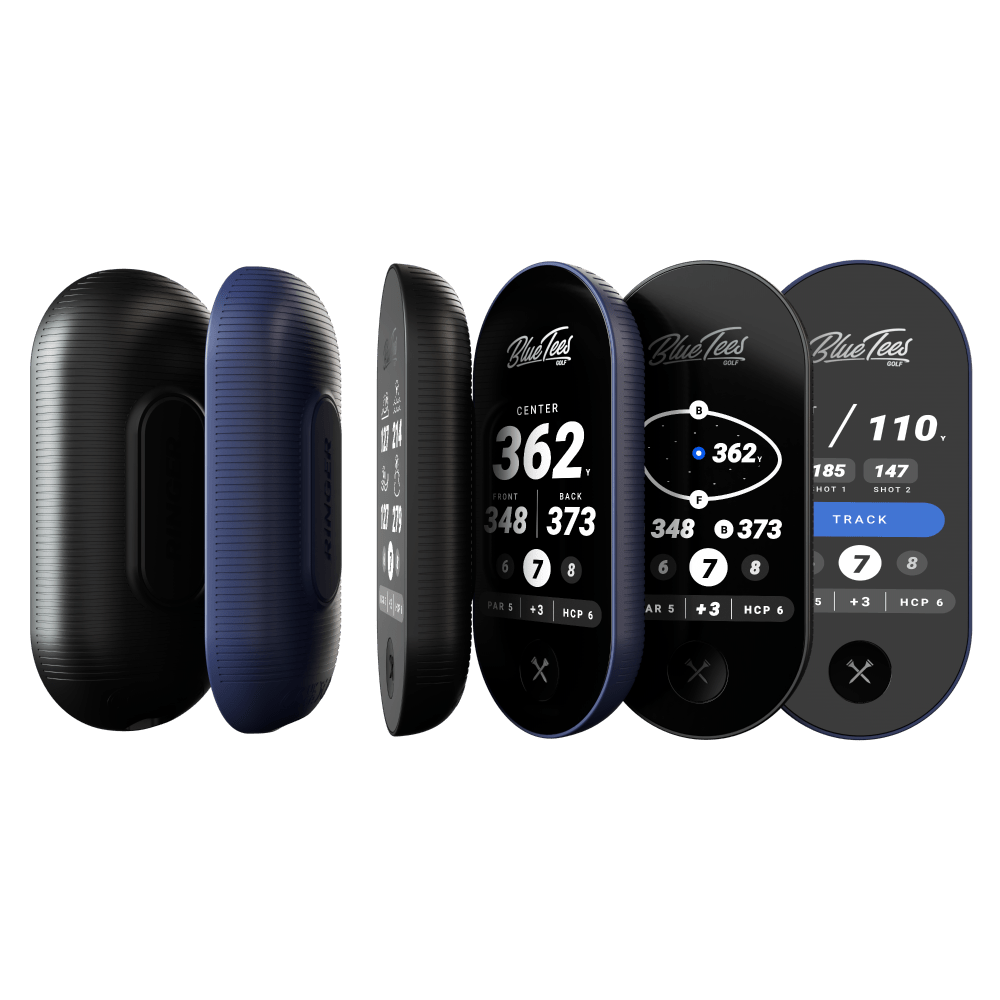 Blue Tees Ringer Black Handheld Golf GPS - Blue Tees