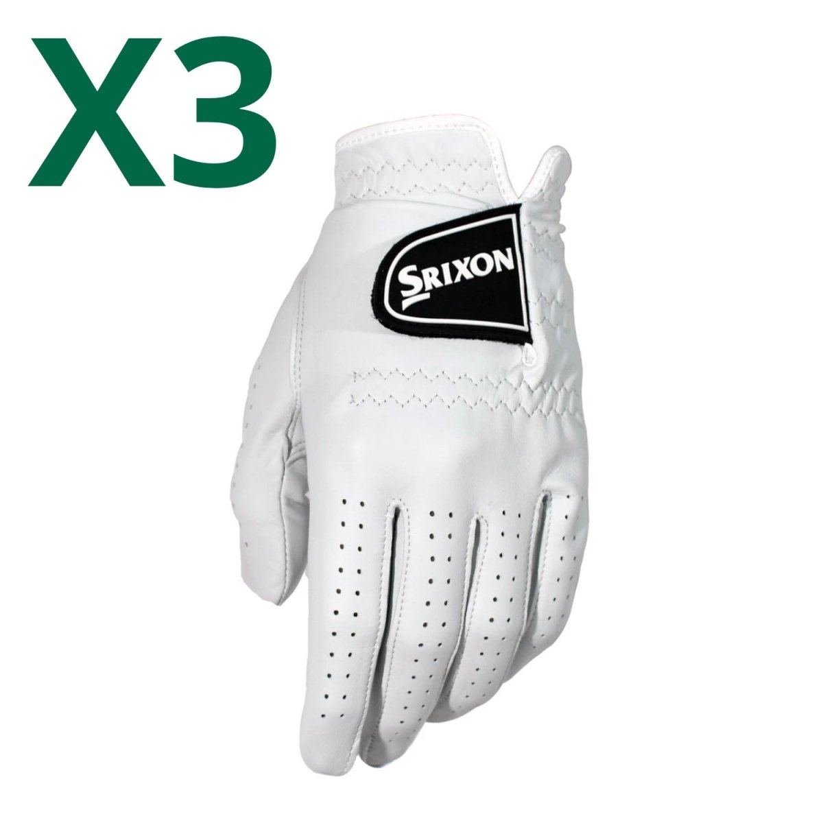 Srixon Premium Cabretta Leather Golf Glove (3 Pack Bundle) - Srixon