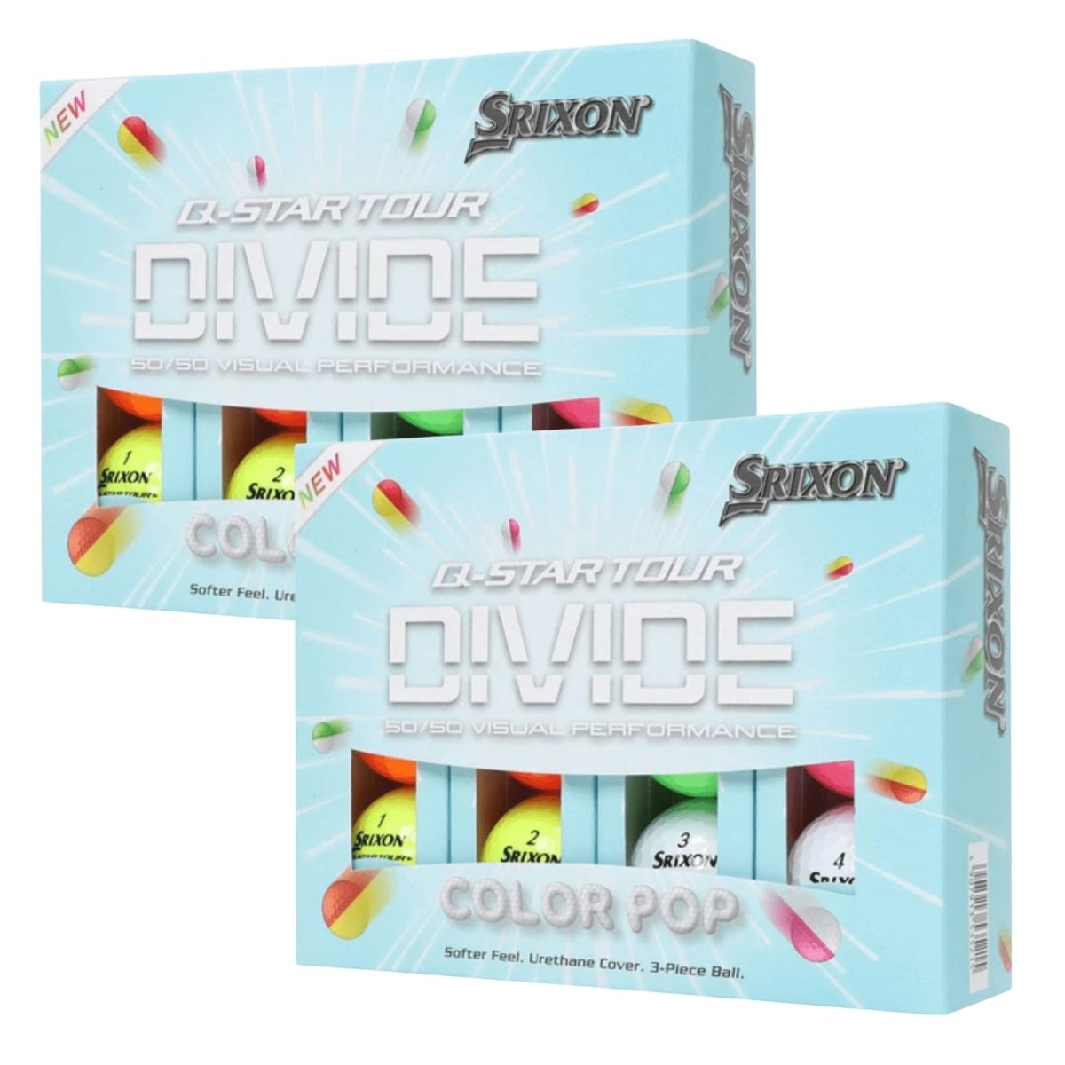 Srixon Q Star Tour Divide 2 Dozen Bundle Golf Balls - Multi - Srixon