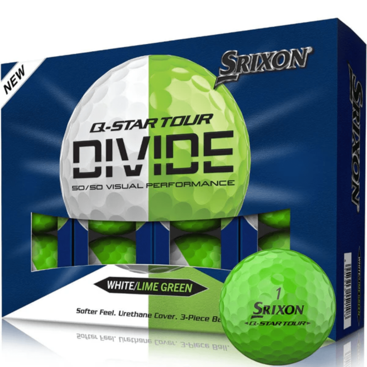 Srixon Q Star Tour Divide White/Lime Golf Balls - Srixon
