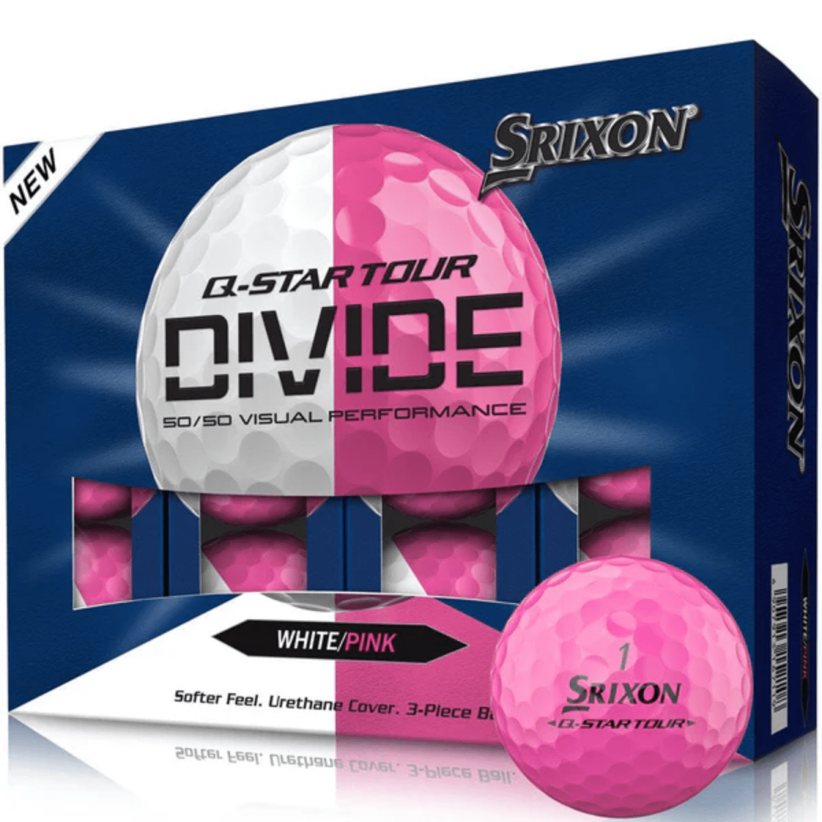 Srixon Q Star Tour Divide White/Pink Golf Balls - Srixon