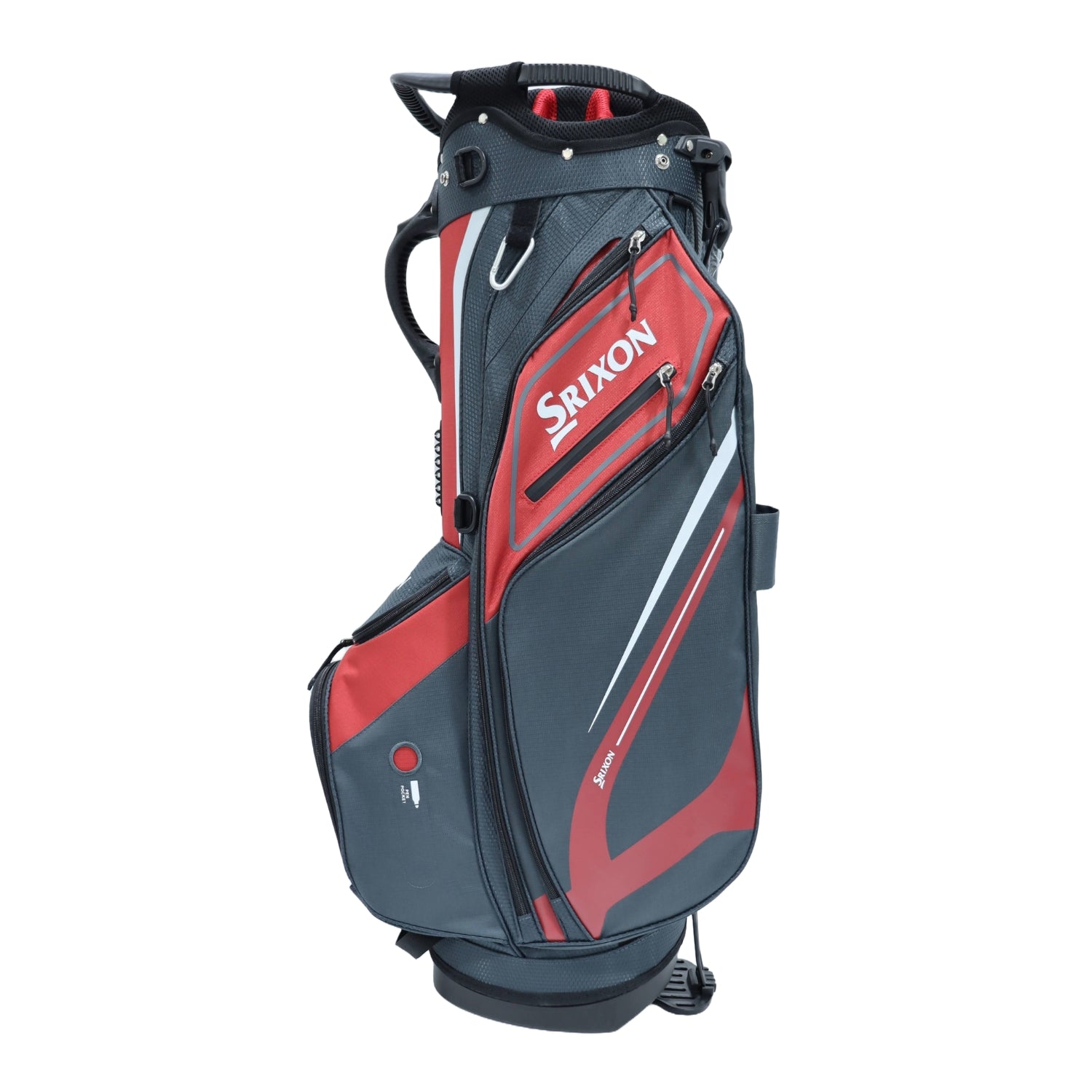 Srixon Saturday Stand Bag - Charcoal / Red
